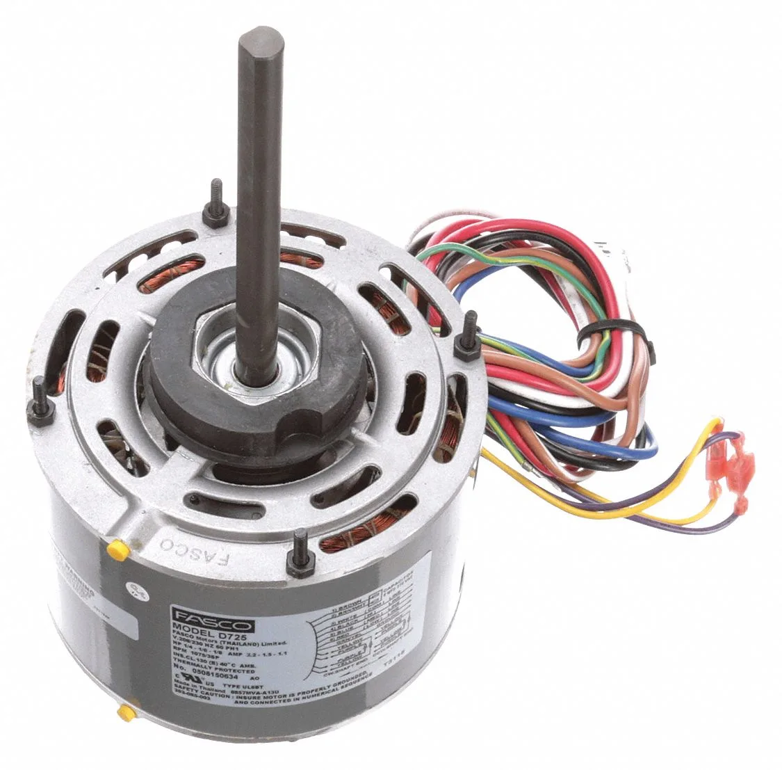 FASCO Direct Drive Blower Motor: 3 Speed, Open Dripproof, Stud Mount, 1/4, 1/6, 1/8 HP, 208-230V AC FASCO Direct Drive Blower Motor: 3 Speed, Open Dripproof, Stud Mount, 1/4, 1/6, 1/8 HP, 208-230V AC