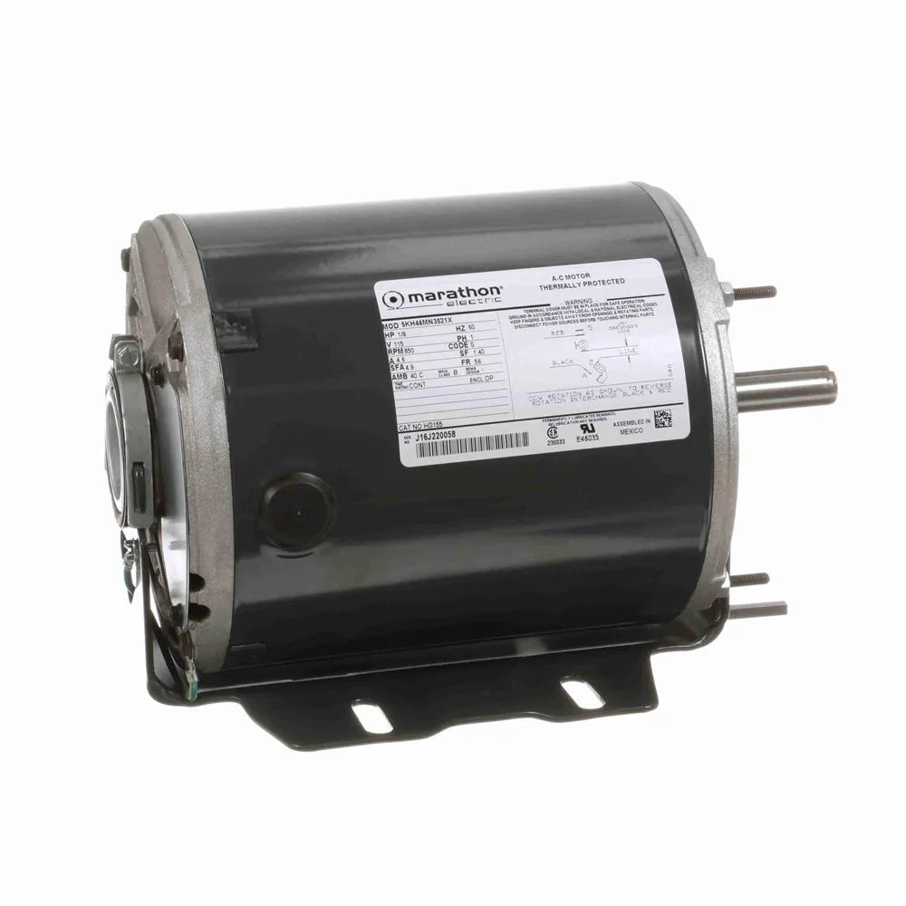 Marathon HG155 Split Phase Blower Motor, 6-1/2" Dia., 1/8 HP, 850 RPM
