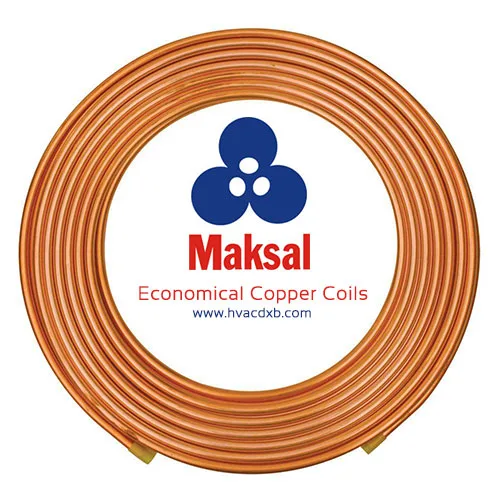 لفة نحاس Maksal مقاس 1/4 بوصة، القطر الخارجي 6.35 مم، السماكة 0.61 مم، لفة 50 قدم (15.24 م)، اقتصادية