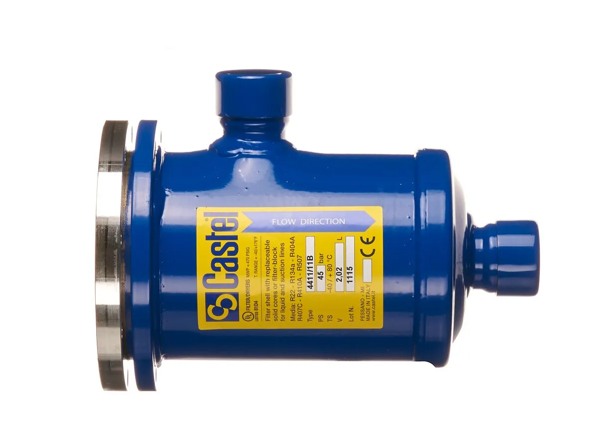 Castel 4411/11B Drier Shell, 1 Core, 1-3/8" Solder, 45 bar Castel 4411/11B Drier Shell, 1 Core, 1-3/8" Solder, 45 bar