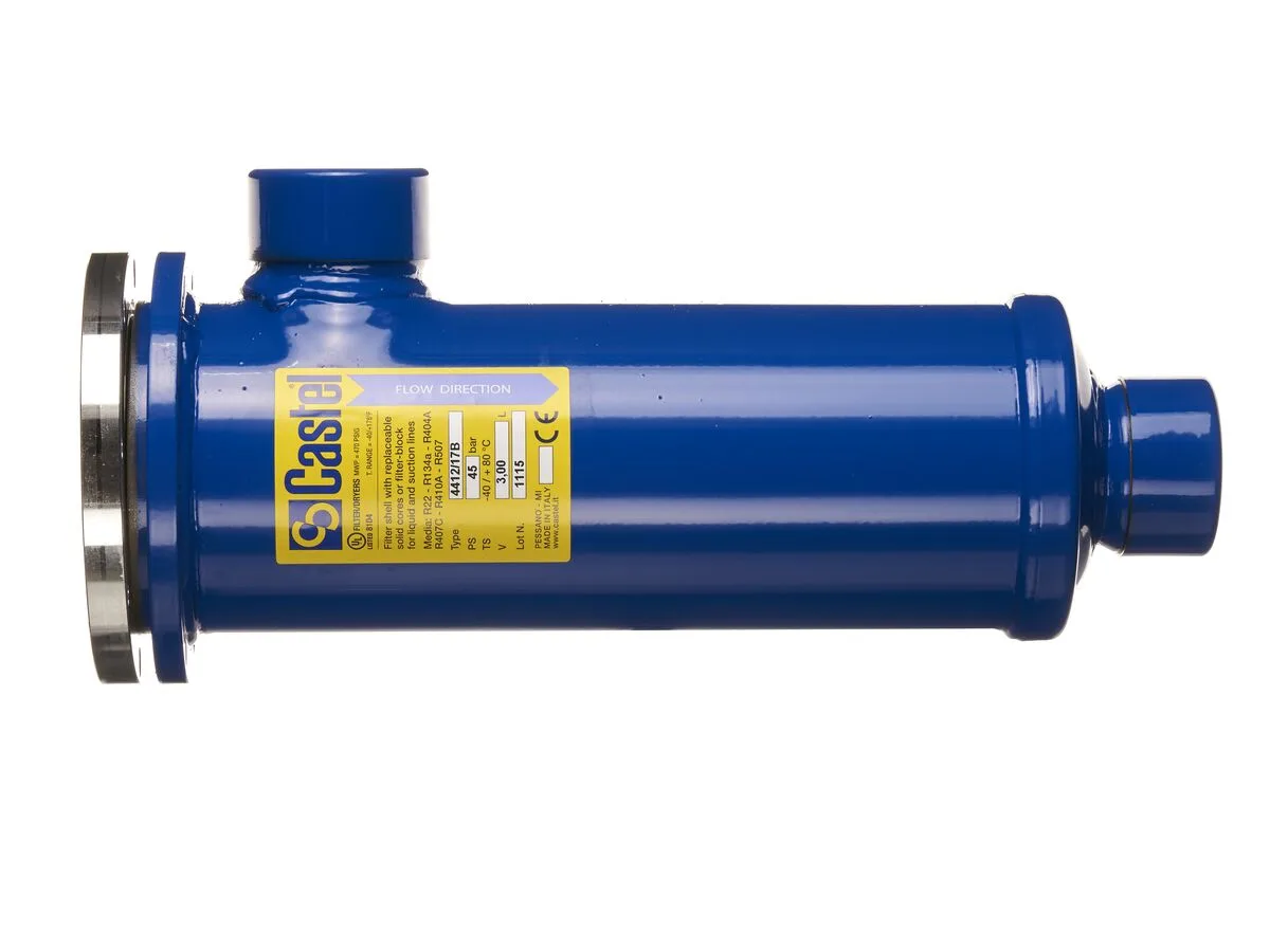 غلاف مجفف Castel 4412/17B، بقلبين، 2-1/8 بوصة، لحام (Solder)، 45 بار غلاف مجفف Castel 4412/17B، بقلبين، 2-1/8 بوصة، لحام (Solder)، 45 بار