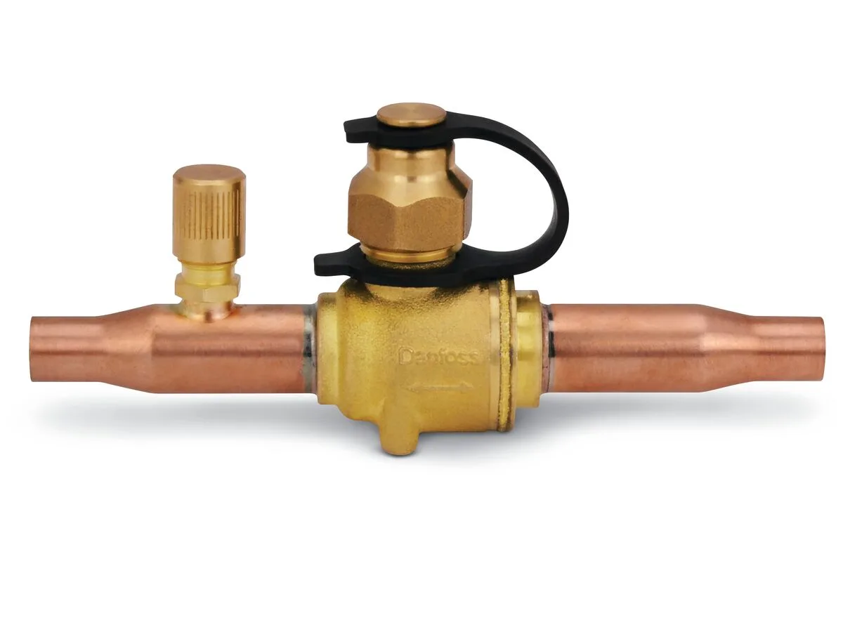 Danfoss Ball Valve With Access Port 1 5/8" Solder Connection 009L7058 Danfoss Ball Valve With Access Port 1 5/8" Solder Connection 009L7058