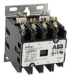 ABB, DP30C4P-4, 4 Pole, 30 Amps, 480VAC Coil, Definite Purpose Contactor ABB, DP30C4P-4, 4 Pole, 30 Amps, 480VAC Coil, Definite Purpose Contactor