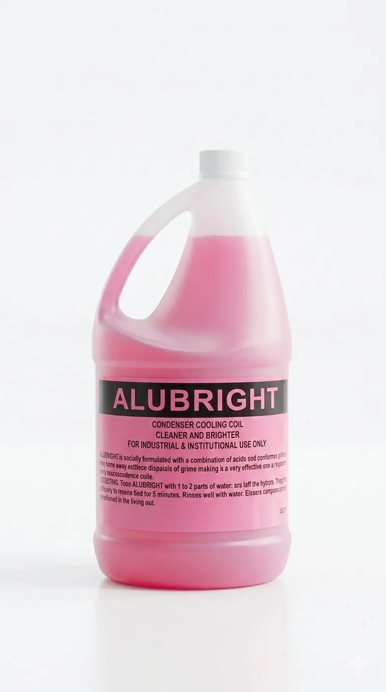 Alubright Condenser Cooling Coil Cleaner, Acid-Based, 1 Gallon Alubright Condenser Cooling Coil Cleaner, Acid-Based, 1 Gallon
