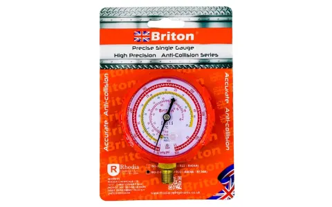 Briton High Pressure Manifold Single Gauge Meter (Red)