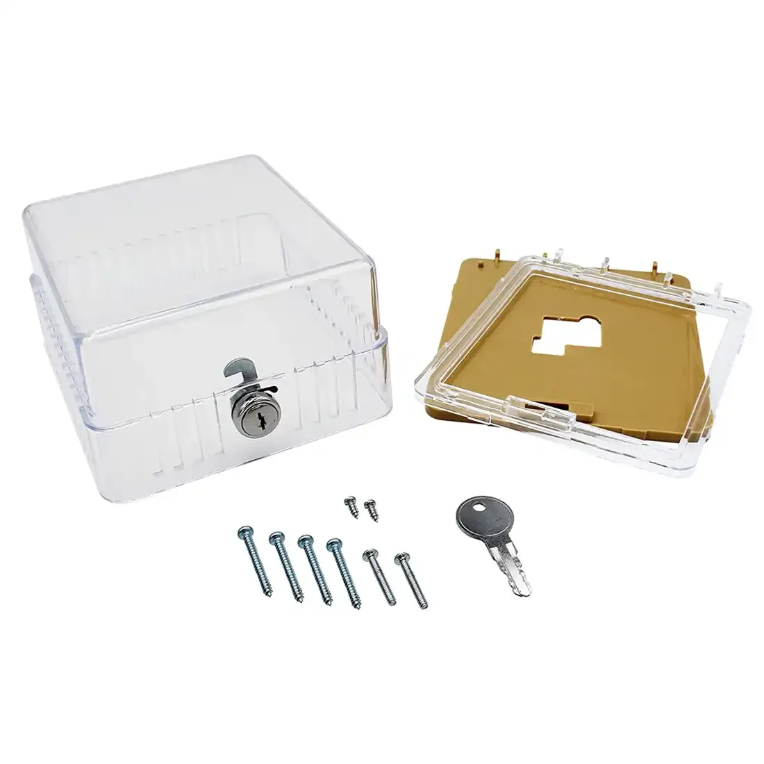 BTG-K Thermostat Guard With Lock - Transparent BTG-K Thermostat Guard With Lock - Transparent