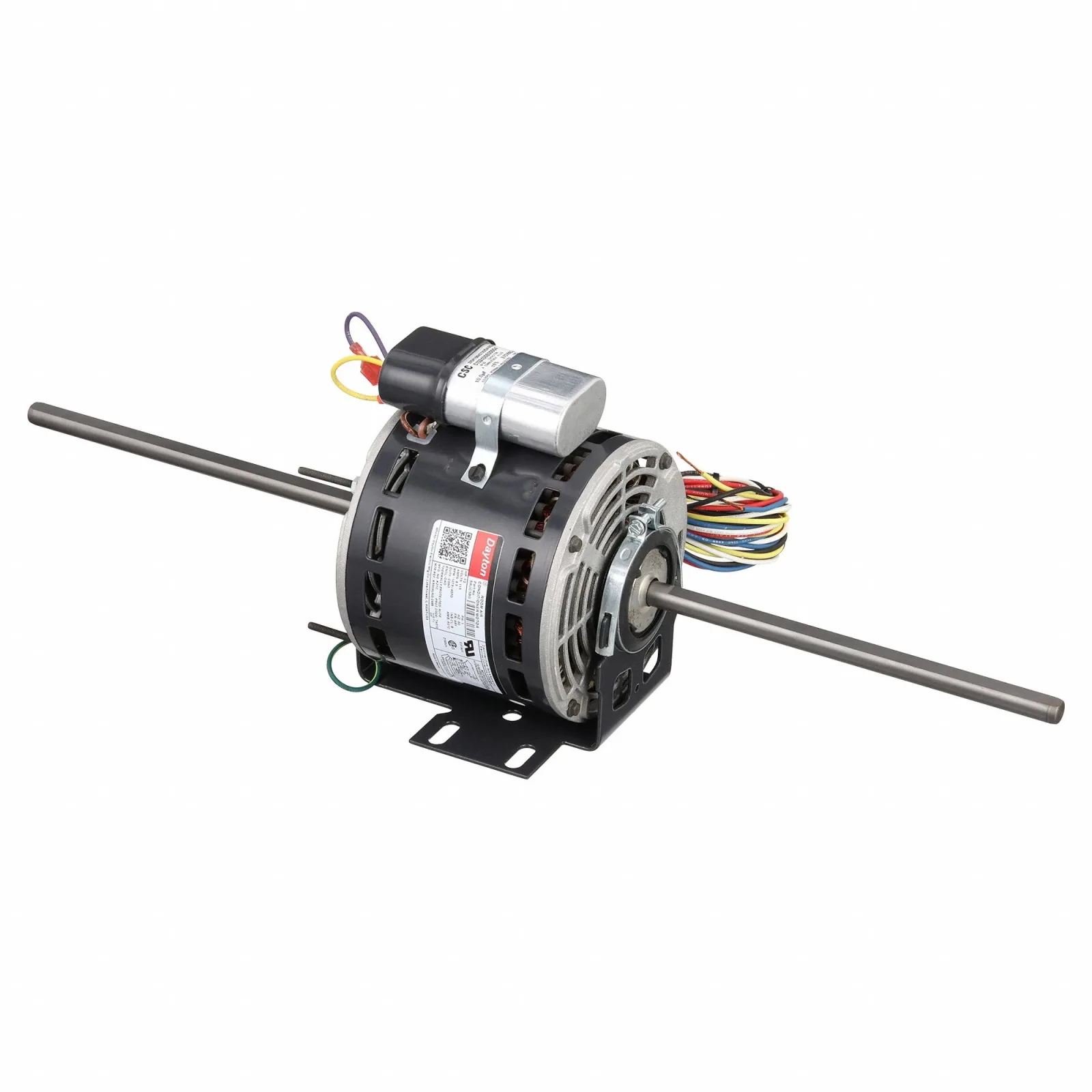 DAYTON Room Air Conditioner Motor: 4 Speed, 1/2 HP, 1,075 Nameplate RPM, 115V AC, CW/CCW DAYTON Room Air Conditioner Motor: 4 Speed, 1/2 HP, 1,075 Nameplate RPM, 115V AC, CW/CCW