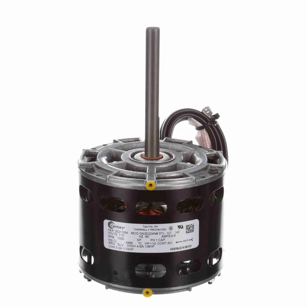 Century 346 5" Diameter HVAC Direct Drive Fan Motor Century 346 5" Diameter HVAC Direct Drive Fan Motor