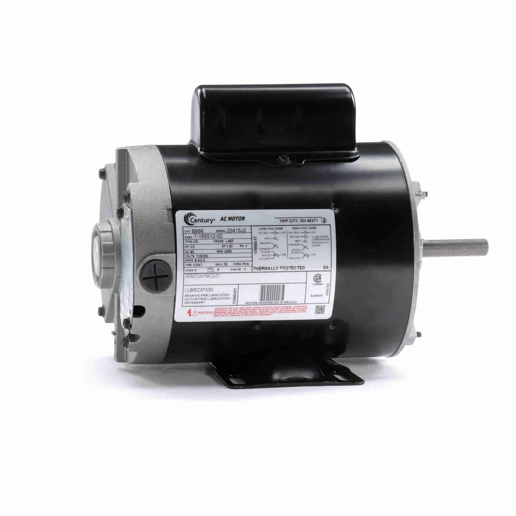 محرك مروحة تهوية للمزارع Century B666، قطر 5.6 بوصة محرك مروحة تهوية للمزارع Century B666، قطر 5.6 بوصة