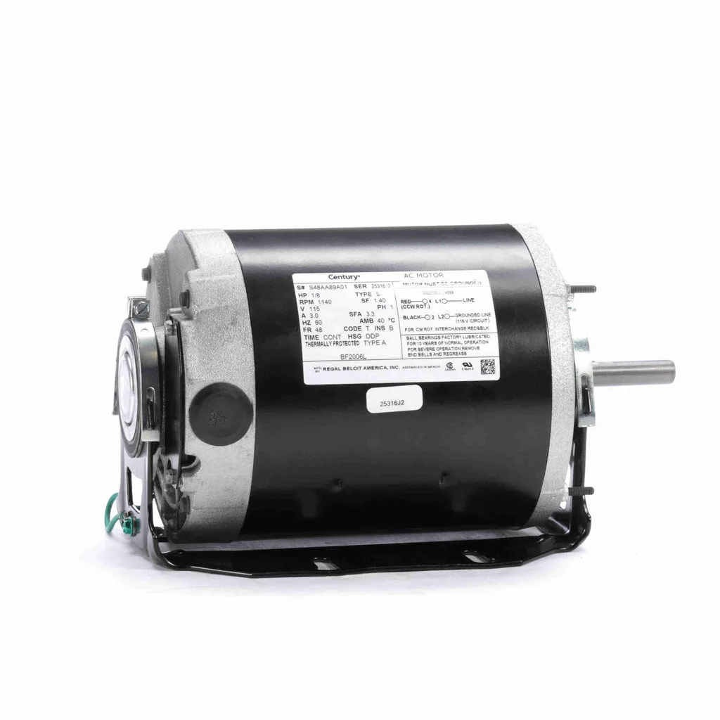 Century BF2006L 5.6" Diameter HVAC Self Cooled Fan Motor Century BF2006L 5.6" Diameter HVAC Self Cooled Fan Motor