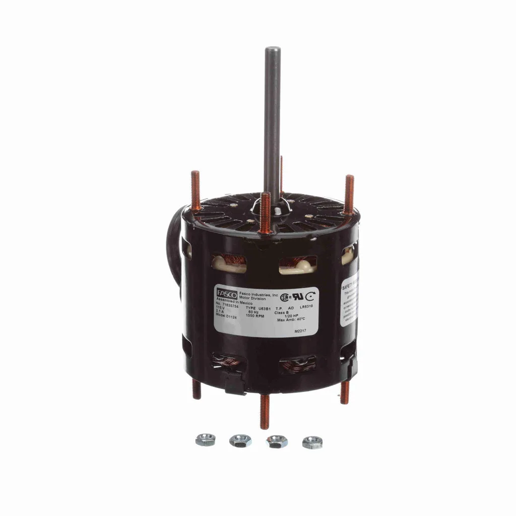 محرك مروحة ملف المبخر والتبريد Fasco D1124 بقطب مظلل، قطر 3.3 بوصة، بديل لمحرك Bohn الأصلي محرك مروحة ملف المبخر والتبريد Fasco D1124 بقطب مظلل، قطر 3.3 بوصة، بديل لمحرك Bohn الأصلي