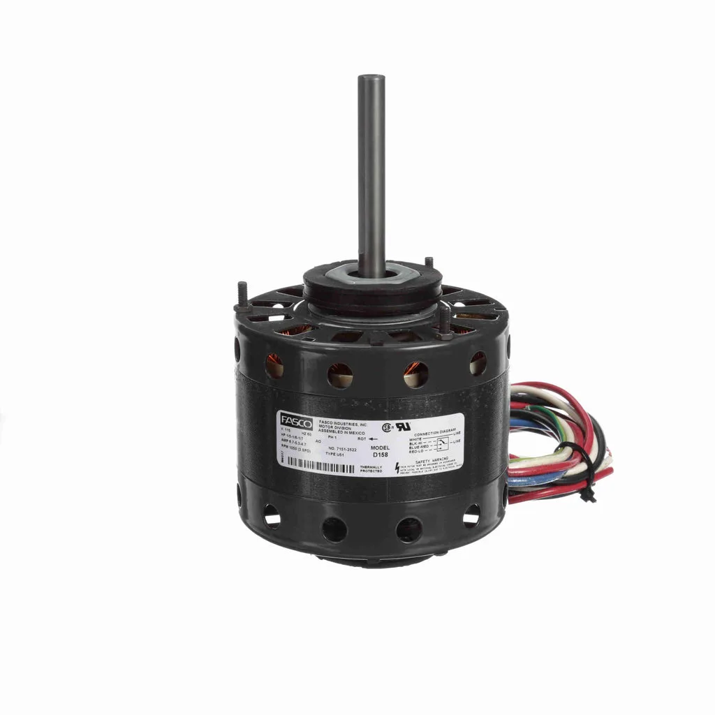 محرك نفخ مباشر عام الاستخدام Fasco D158 بقطب مظلل، قطر 5 بوصة محرك نفخ مباشر عام الاستخدام Fasco D158 بقطب مظلل، قطر 5 بوصة