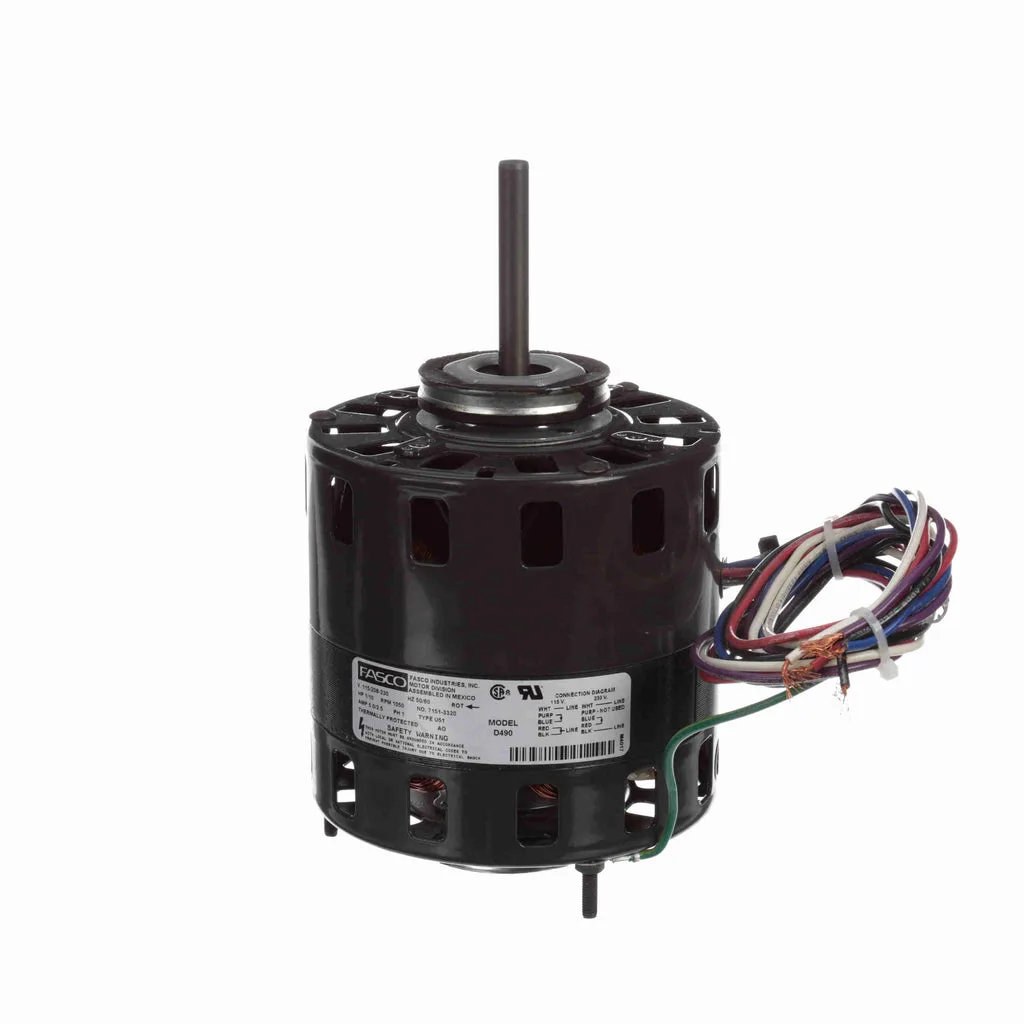 Fasco D490 Shaded Pole 5" Diameter OEM Replacement Self Cooled Condenser Fan and Heat Pump Motor