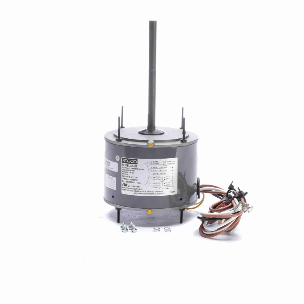 محرك مروحة المكثف Fasco D5458 بمكثف دائم PSC، قطر 5.6 بوصة محرك مروحة المكثف Fasco D5458 بمكثف دائم PSC، قطر 5.6 بوصة