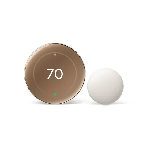 Google Nest Learning Thermostat (4th Gen, 2024) with Nest Temperature Sensor - Energy Saving Smart Thermostat with Adaptive…