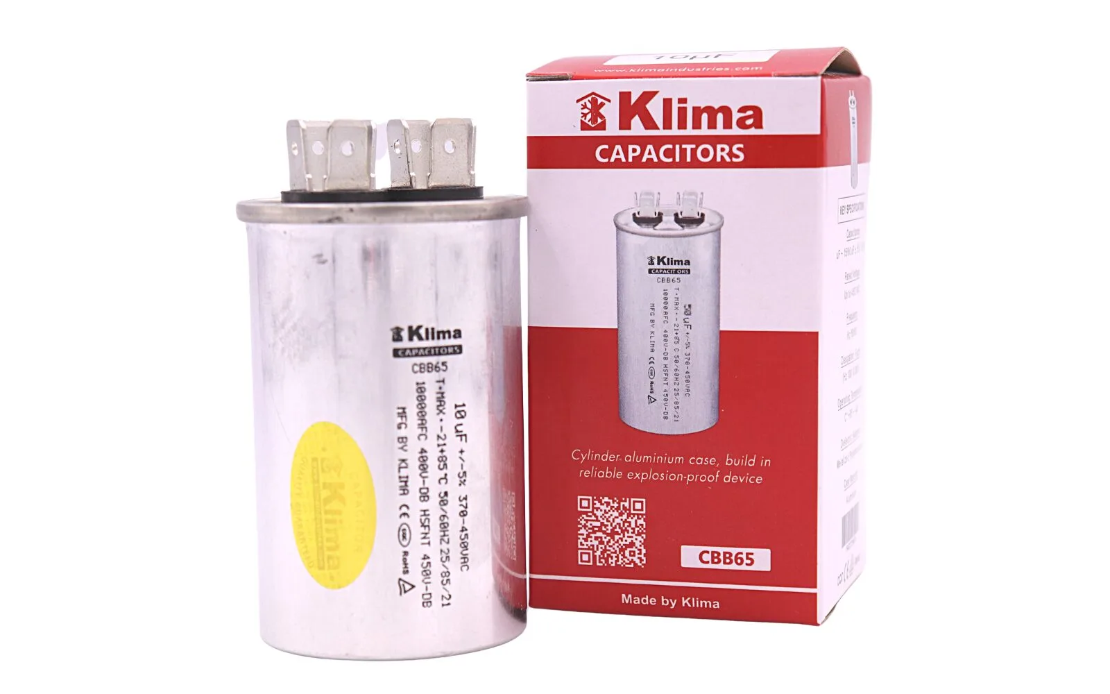 Klima CBB65 Capacitor 10 µF Klima CBB65 Capacitor 10 µF