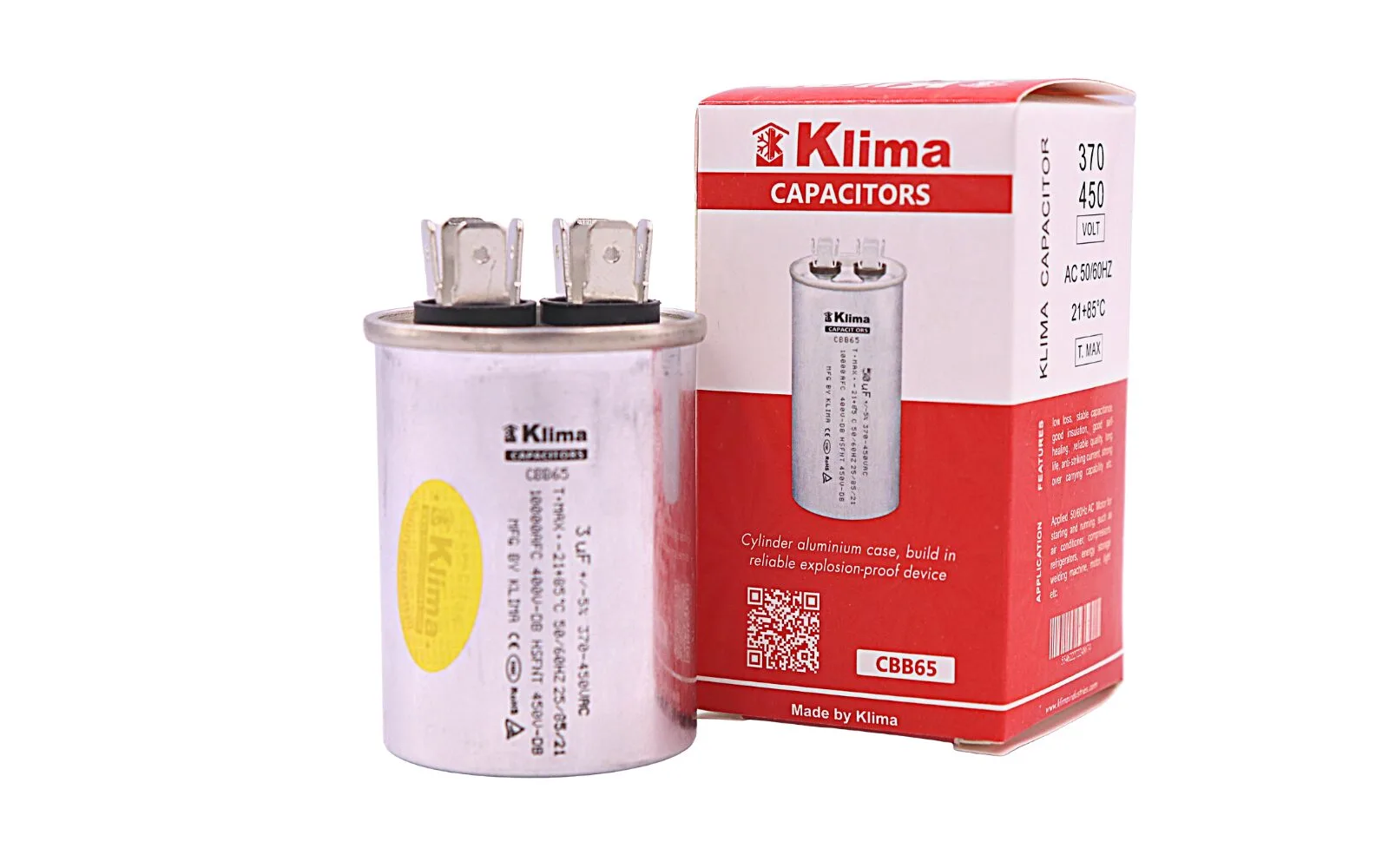 Klima CBB65 Capacitor 3 µF Klima CBB65 Capacitor 3 µF