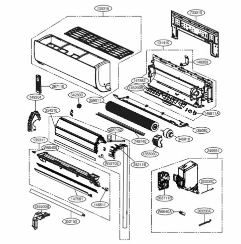 LG Air Conditioner Main PCB - EBR86059903