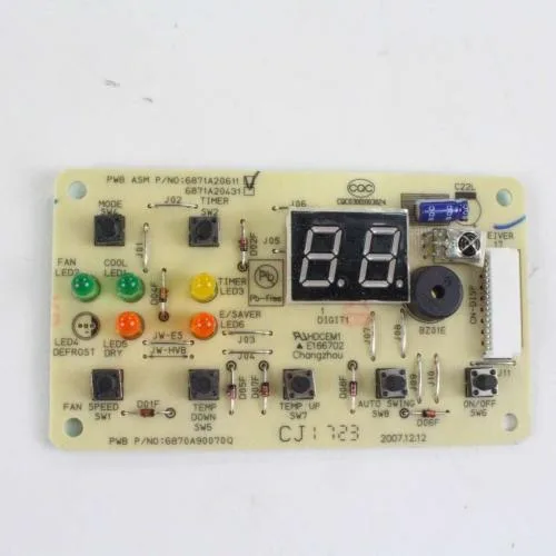 LG Air Conditioner PCB Assembly, Display - 6871A20611V LG Air Conditioner PCB Assembly, Display - 6871A20611V