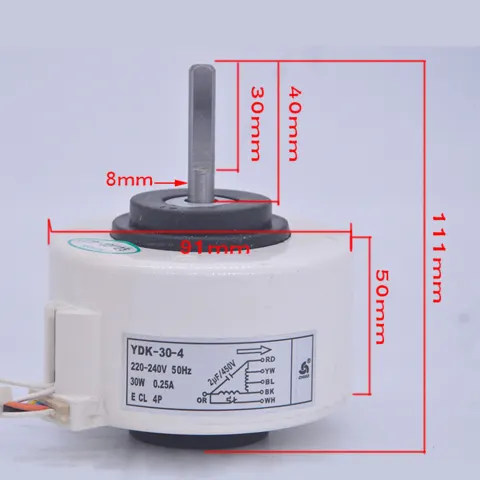 Lloyd Split AC Indoor Blower Motor 2 ton (YDK-30-4) 30-Watt