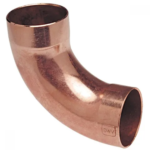 Metric Copper 90° Long Turn Elbow, 8 mm OD