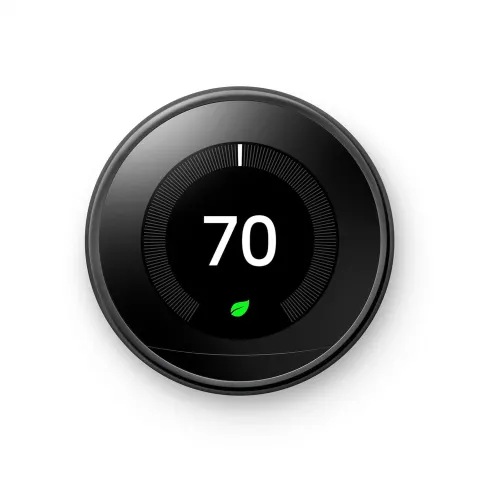 Nest 3rd Generation learning programmable Thermostat Mirror Black T3017US
