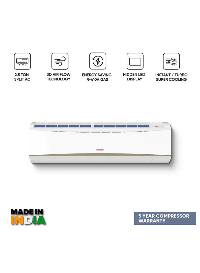 NIKAI 2.5 Ton Piston Split AC, Energy Saving Air Conditioner, Efficient Cooling With T3 Tropical Piston Compressor, 30000 BT… NIKAI 2.5 Ton Piston Split AC, Energy Saving Air Conditioner, Efficient Cooling With T3 Tropical Piston Compressor, 30000 BT…