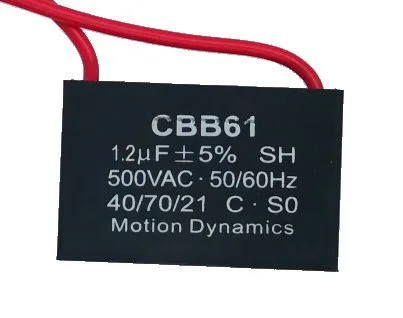 مكثف CBB61 بدء/تشغيل 1.2 ميكروفاراد 500 فولت تيار متردد مكثف CBB61 بدء/تشغيل 1.2 ميكروفاراد 500 فولت تيار متردد