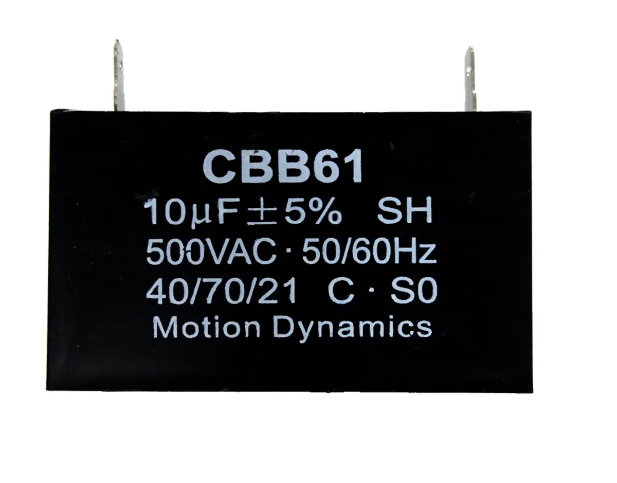 CBB61 Start/Run Capacitor 10 µF 500 V AC Terminal Type CBB61 Start/Run Capacitor 10 µF 500 V AC Terminal Type
