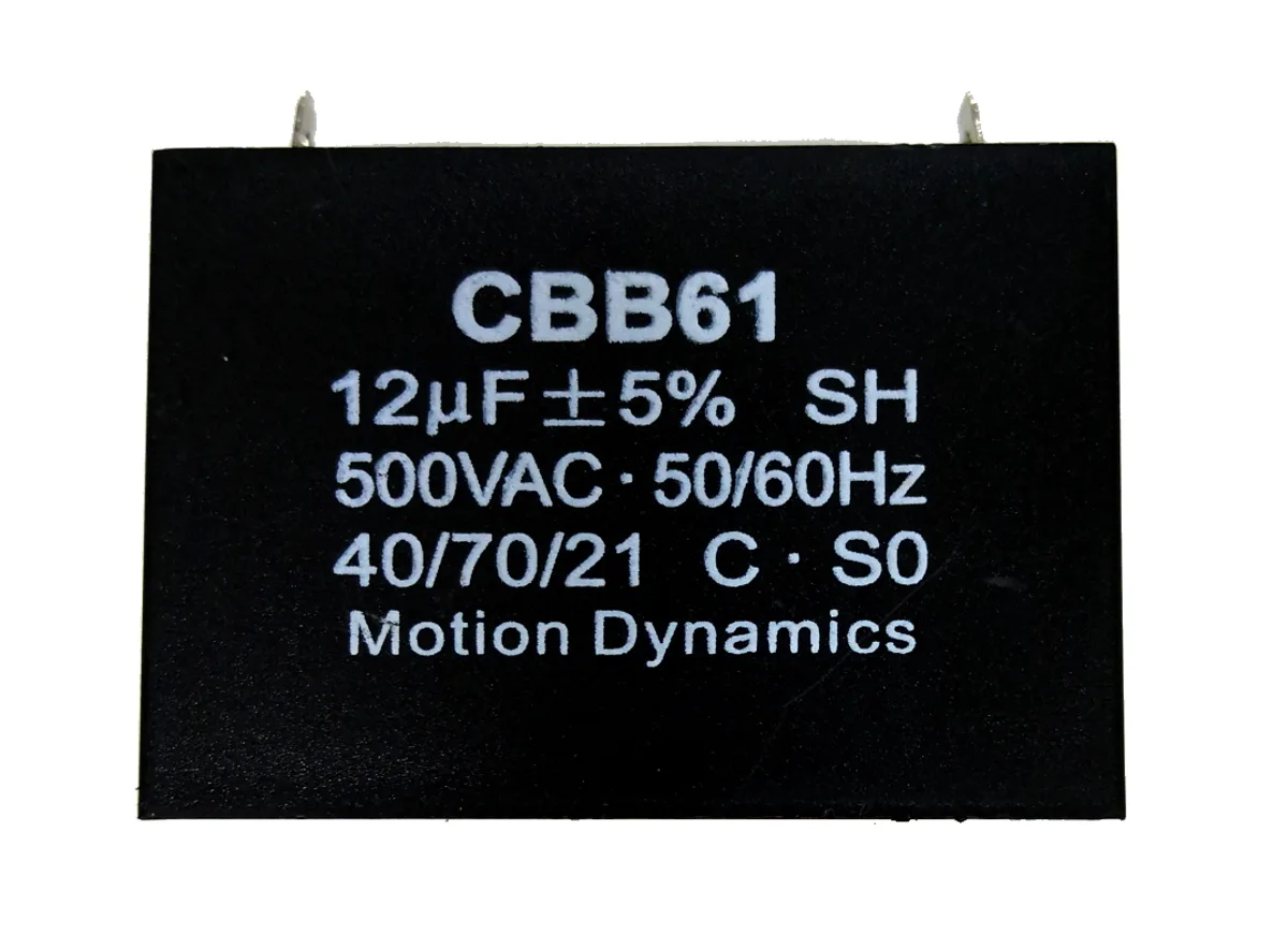 CBB61 Start/Run Capacitor 12 µF 500 V AC Terminal Type CBB61 Start/Run Capacitor 12 µF 500 V AC Terminal Type