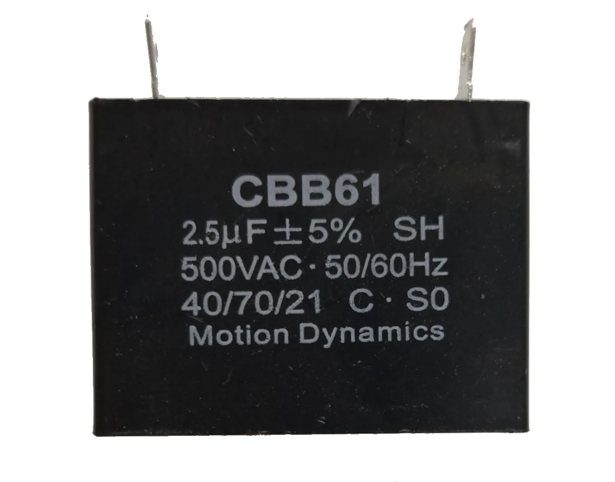 CBB61 Start/Run Capacitor 2.5 µF 500 V AC Terminal Type CBB61 Start/Run Capacitor 2.5 µF 500 V AC Terminal Type