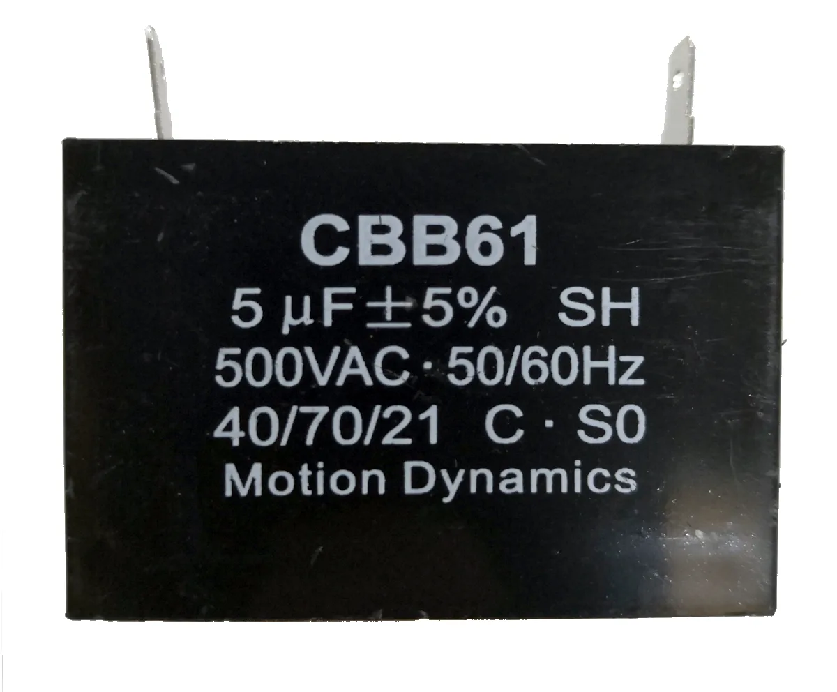 CBB61 Start/Run Capacitor 5 µF 500 V AC Terminal Type CBB61 Start/Run Capacitor 5 µF 500 V AC Terminal Type