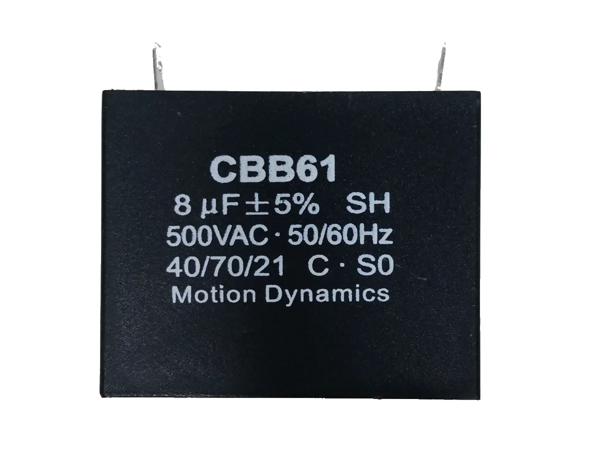 CBB61 Start/Run Capacitor 8 µF 500 V AC Terminal Type CBB61 Start/Run Capacitor 8 µF 500 V AC Terminal Type