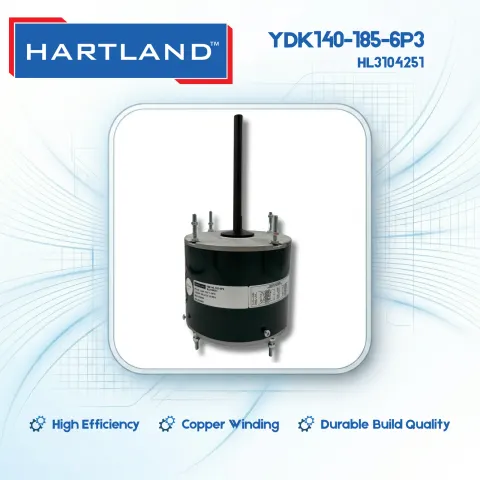 محرك HVAC Hartland YDK140-185-6P3
