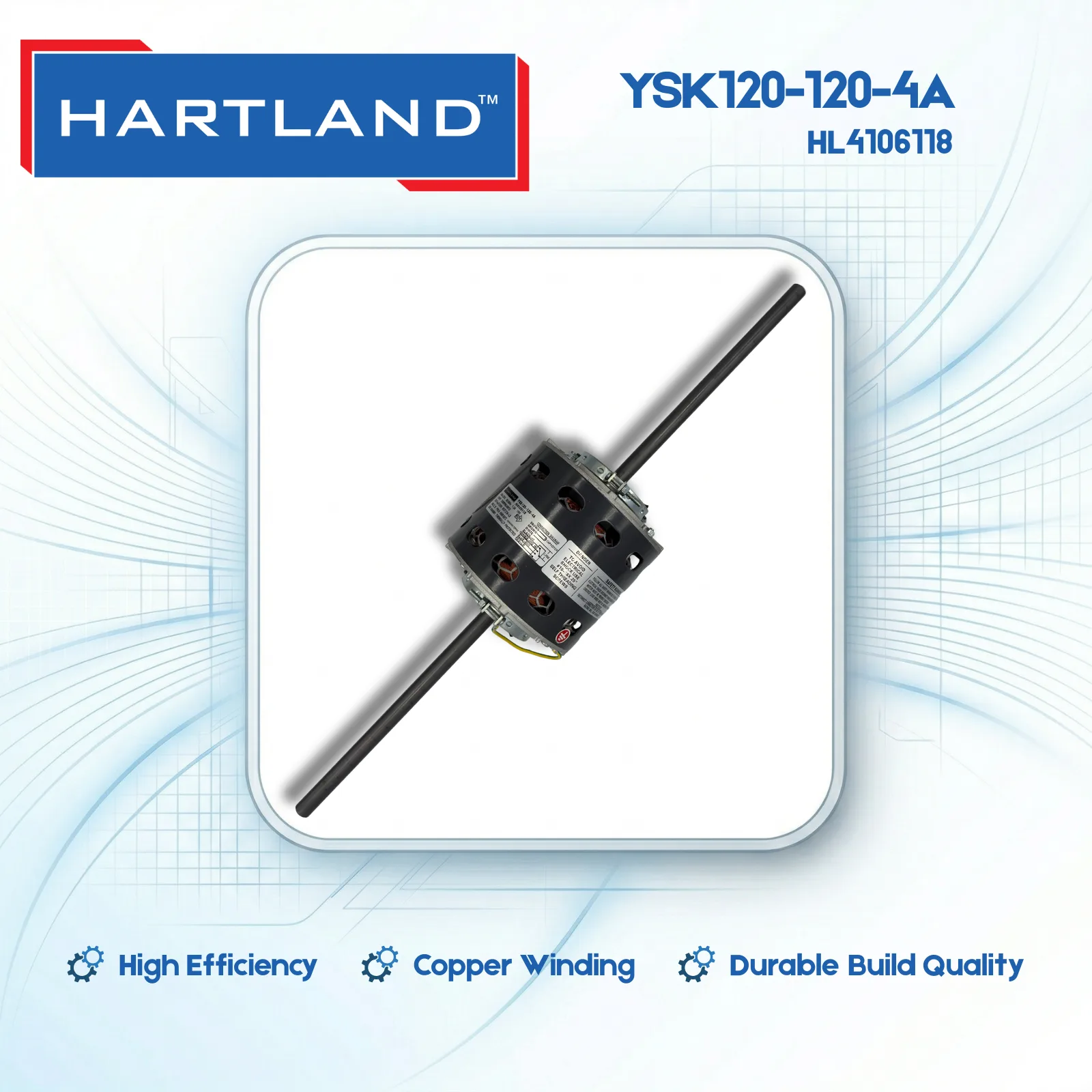 محرك HVAC Hartland YSK120-120-4A
