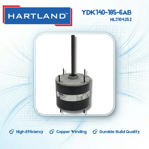 محرك HVAC Hartland YSK140-185-6AB